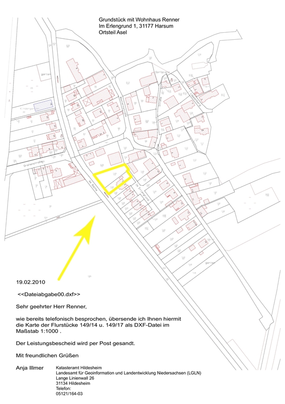 Lageplan Einfamilienhaus Harsum